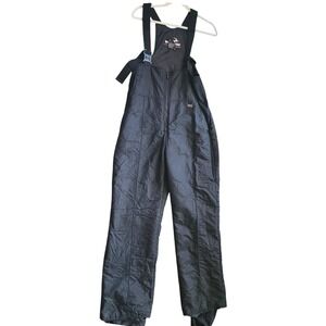 White Stag Mens 32 Black Insulated Ski Bib Overalls Snow Pants Vintage Skiwear